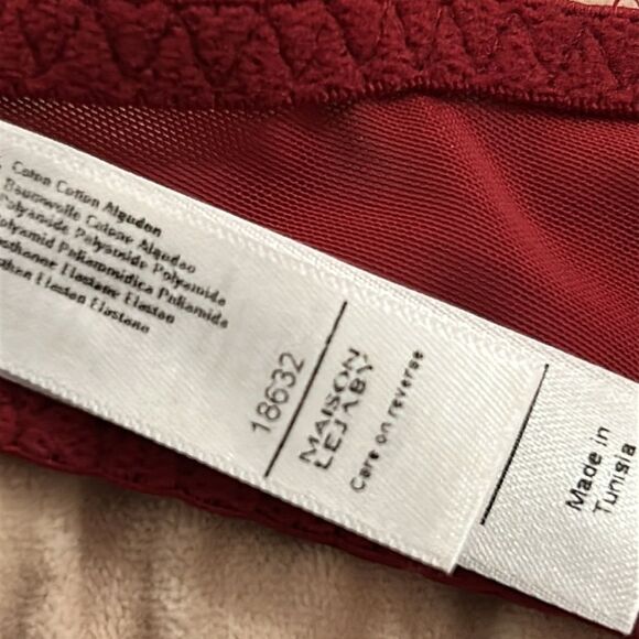 MAISON LEJABY UNDERWIRE RED BRA NEW Elegant Red Lace 34C - Picture 5 of 9